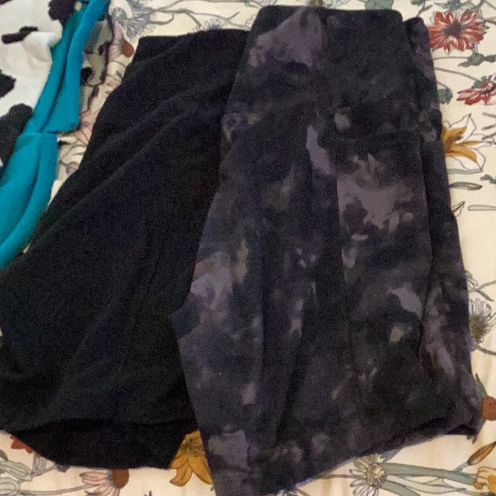 Danskin Black and Gray Asymmetrical Midi Skirt